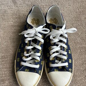 Notre Dame Navy and Gold Athletic Shoes by Row One